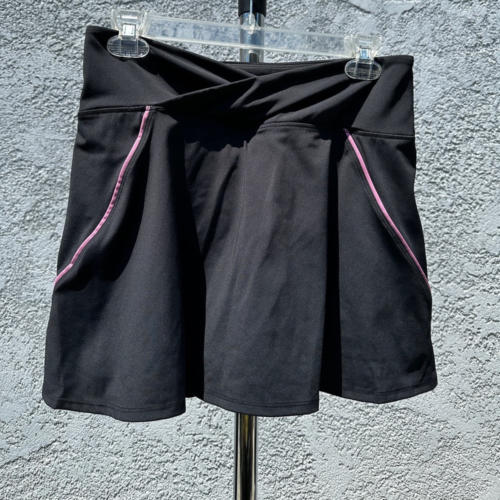 Athletic Pleaded Black Tennis Skirt